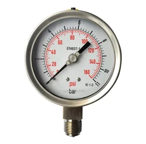 High Quality 2 Inch Manometer Oil Gas Pressure Gauge with Vacuum Meter Bourdon Tube Gauge for Pipe Water