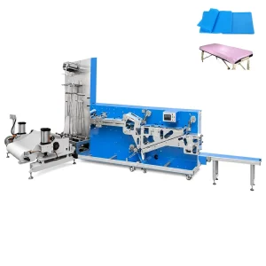 High Speed Disposable Non Woven Bed Sheet Folding Machine for Production Lines