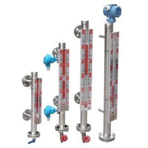 High Temperature Magnetic Flap Level Gauge Stainless Steel Float Magnetic Tipping Column Water Level Gauge 10mm