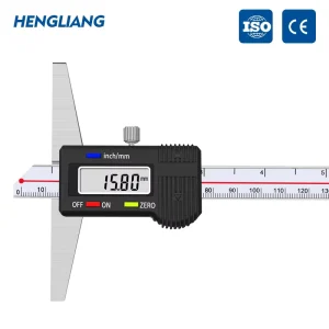 High-precision Stainless Steel Digital Depth Gauges High-speed Chip +/-0.03mm Accuracy 0.01mm Resolution 1-year