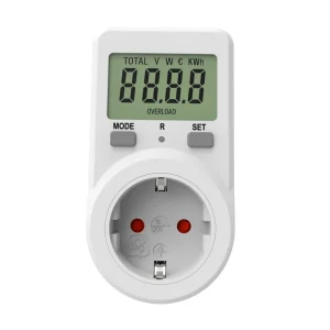 Household Single Phase Plug Powered Intelligent Power Measuring Instrument 0.1% Accuracy IP22 16A 230V CE Certified