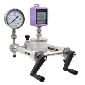 Hydraulic Pressure Calibration Manual Pump Pressure Gauge Calibrator Desktop Oil Pressure Source 700bar quick pressurizing