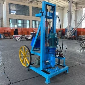 Hydraulic Rotary Borehole Drilling Machine Portable Water Well Drilling Rig 150m Depth Engine and Pump Included