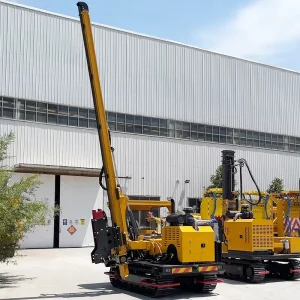 Hydraulic Solar PV Pile Driver for Ground Mounted Solar Projects With Screw Piling and Impact Drilling