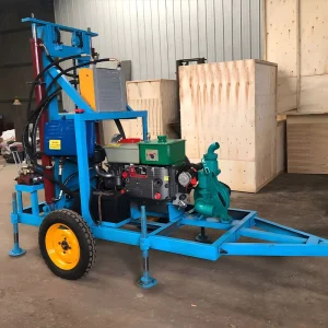 Hydraulic Water Well Drilling Rig Machine with Adjustable Speed for Domestic Water