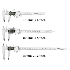 IP54 200mm 300mm Thickness Measure Toold Stainless Steel 150mm Waterproof Electronic Digital Caliper Vernier Calipers