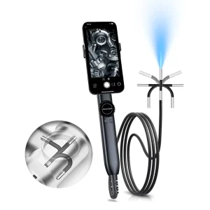 Industrial 2-Way 180-Degree 360 Rotation LED Illumination IP67 Portable Video Borescope Inspect Camera Endoscope