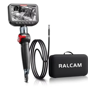 Industrial 5 Inch HD Endoscope 2 Way Dual Lens Steering Probe 1.5M Waterproof Videoscope Auto Engine Pipe Diagnostic Tool
