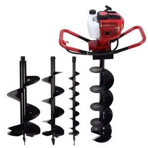 Industrial 52cc Petrol Post Hole Digger Drill Borer Fence Extension Auger Bits Tree Planting Earth Auger Machine Drill Borer