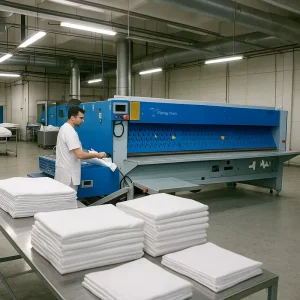 Industrial Automatic Laundry Bed Sheet Towel Bedsheet Folder Linen Bed Sheet Folding Machine