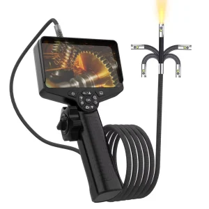 Industrial Borescope 360° Steerable Real Time 2MP Pixel USB Endoscope 6.0mm Pipe Inspection Camera HD Display Car Repair