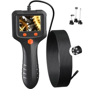 Industrial Endoscope 1080P Borescope Inspection Camera 5.5mm IP67 2.4″ IPS for Automotive Engine Pipe Wall Vent Inspection