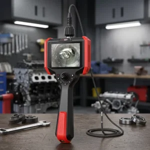 Industrial Endoscope Automotive Borescope 720P HD 5” Screen 0.78mm-8mm Probe IP67 Waterproof 360° Articulating Inspection Camera
