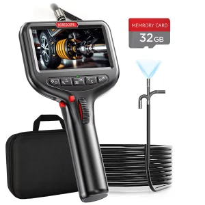Industrial Endoscope Camera S4 Model 360 Degree 2-way Rotation 200W 1080P HD Pixel Inspection Borescope IP67 Waterproof 4.3″ IPS