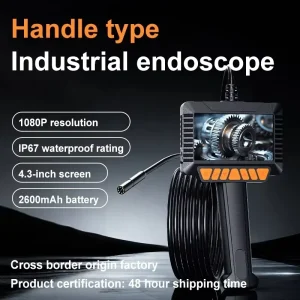 Industrial Endoscope With Memory Card Support 8mm Lens for Sewer and Duct Checking