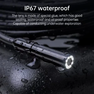 Industrial Endoscope with Light 8mm Dual Lens 1080P High definition Endoscope Camera 4.3 inch LCD IP67