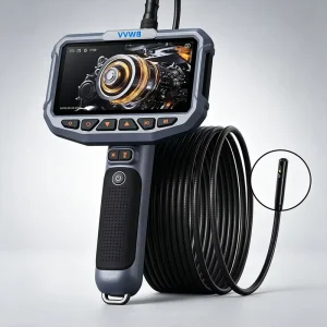 Industrial Inspection Camera 5 Inch 8mm Dual Lens Semi Rigid Cable 5m Mini Endoscope Camera Triple Lens Borescope