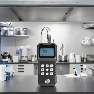 Industrial OEM Ultrasonic Metal Thickness Gauge, 0.01mm Resolution, 0.75-450mm Range, Stores 2000 Data