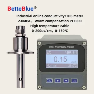 Industrial Online Water Quality Analyzer High Temperature Resistivity TDS Salinity Conductivity Meter with 10m Cable