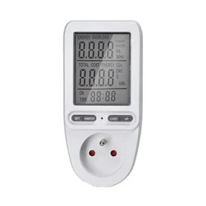 Industrial Plug and Socket Energy Kwh Meter Power Consumption Controller with LCD Digital Maximum Power 3680W