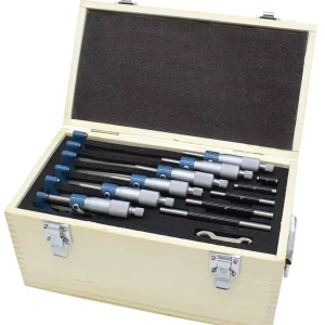 Industrial Quality Micrometer 0 150mm Outside Micrometers Sets with Stainless Steel Spindle and Carbide Tips