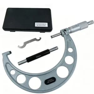 Industrial Tools 100-125mm/125-150mm 0.01mm Ultra-Precision Outside Micrometer with Carbide Tips Ratchet Stop