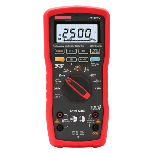 Industrial True RMS Digital Multimeter 2500V DC Solar PV Tester IP67 Waterproof Bluetooth Enabled VFD Filter Handheld Multimeter