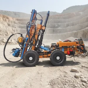 Industry High Quality Wheeled Underground Down the Hole Drilling Rig High Pressure High Speed Rock Drilling Rig Machine
