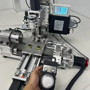 Industry Mini CNC Lathe 220V Servo Motor Multi Function Manual Assembly Precision Turning Milling Drilling Stainless Steel
