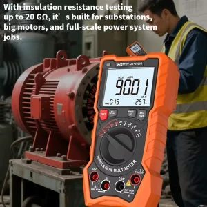 Insulation Resistance Meter ZT-1000R High-Precision Digital Auto-Range 5-Digit Display ABS Material 1000V Multimeter