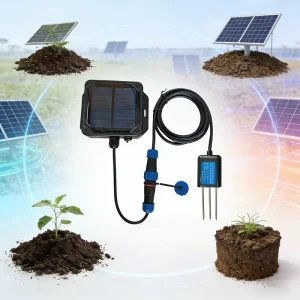 Intelligent Eco friendly Multi frequency LoRa Solar powered Soil Conductivity Sensor 0 10000μS cm 3 in 1 Soil Moisture Tester