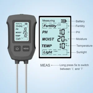 Intelligent Five Parameter Portable Soil Tester for Garden Planting