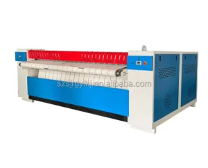 JERRY 380V 18KW 100 Capacity Automatic Flatwork Flat Iron Function Laundry Washer Dryer for Hotel Iron and Folding Machine