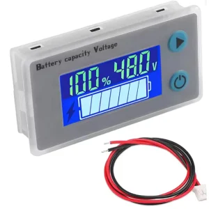 JS C33 High quality 10 100V Universal Battery Capacity Tester Voltage Indicator 12V 24V 36V 48V 60V 72V LCD Battery Monitor