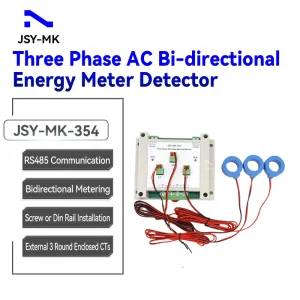 JSY-MK-354 Three Phase AC Bi-directional Energy Meter Detector 80A 380V External Current Transformer RS485 Communication 1%