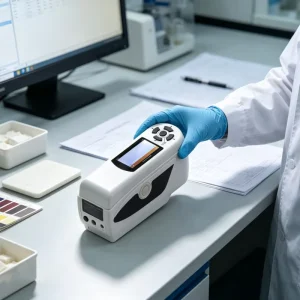 JVNH300 Portable Colorimeter High Precision Spectrophotometer Rechargeable Li ion Battery Software Plastics Paints Textile