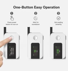K1 Fuel Cell Sensor Breathalyzer Portable Alcohol Tester LCD Display 0.05% Accuracy Keychain Mouthpiece