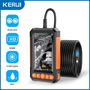 KERUI 1080P Industrial Endoscope 4.3 Inch LCD Screen Automotive Inspect Camera Repair Tools IP67 Pipe Sewer Borescope 8.5mm Lens