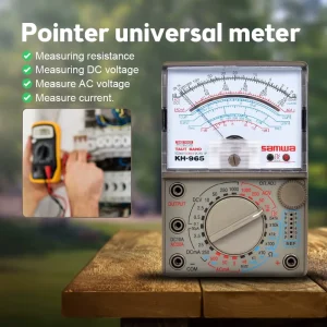 KH965 Analog Multimeter Pointer Display AC/DC Voltage Current Resistance Tester with Test Pen Buzzer
