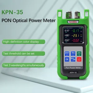 KPN 35 High Precision PON Optical Power Meter 1310/1490/1550nm Color Display SC Port Shockproof Case with Stand