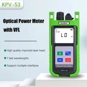 KPV 53 2 in 1 Fiber Optic Tester Optical Power Meter OPM with Integrated VFL 7 Wavelengths Backlight Display & Foldable Stand