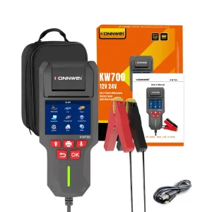 KW700 12V/24V Car Battery Tester with Printer Digital Battery Analyzer for Cars Trucks and Motorcycles