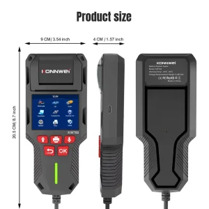 KW700 12V/24V Car Battery Tester with Printer for AGM/GEL/EFB/Lithium Batteries
