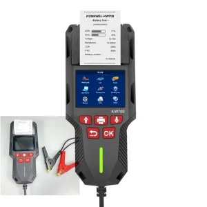KW700 Digital Battery Tester with 2.8-Inch LCD Display for Cranking and Charging System Testing
