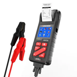 KW720 Automotive Battery Check Machine Battery Tester Integrated Printer 6 24V Lead Acid Lithium Batteries TFT LCD Display for