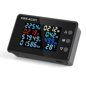 KWS-AC301 Voltage Voltmeter 8 in 1 AC Wattmeter 50-300V 0-100A Digital Ampermeter Electric Meter Dedicated Chip Power Detector