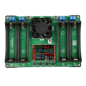 LCD Battery Tester and Charger for 18650 Batteries 4-Channel Internal Resistance Tester