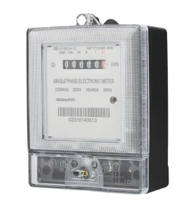 LCD Digital Electricity Meter Single Phase 220V Class 2.0 Accuracy 0 99999.9kWh Capacity for Accurate Resident Power Usage