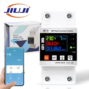 LCD Display Multi Functional Meter Volt Ampere KWh KW Leakage Value PF Meter Adjustable Voltage Current Leakage Protector