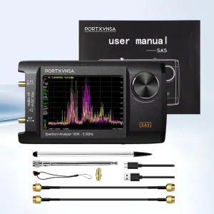LCD SA5 Multifunctional Handheld Spectrum Analyzer High Frequency Analyzer 100k 5.3GHz 2 in 1 Signal Generator Built